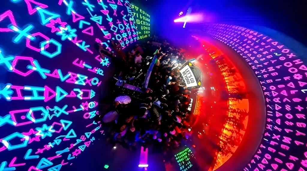 Heights Social Houston — live RENDERWAVE visuals on stage